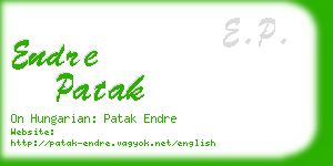 endre patak business card